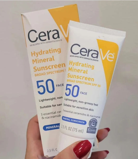 CeraVe Hydrating Mineral Sunscreen SPF 50 Body Lotion