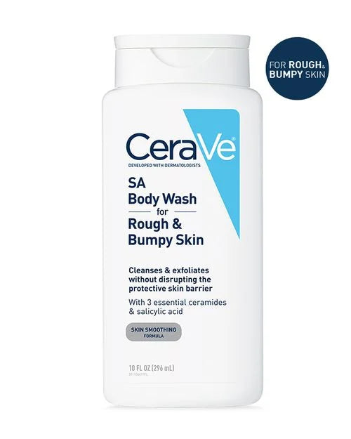 کھردری اور کھردری جلد کے لیے CeraVe SA باڈی واش