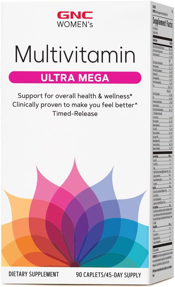 GNC Women's Ultra Mega Multivitamin | Supports Overall Health and Wellness in Women, Clinically Proven to Make You Feel Better, Timed-Release | 90 Caplets SKINFUDGE® Clinic Lahore (Dermatologist / Skin Specialist)