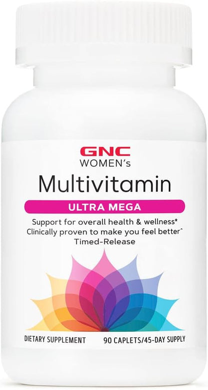GNC Women's Ultra Mega Multivitamin | Supports Overall Health and Wellness in Women, Clinically Proven to Make You Feel Better, Timed-Release | 90 Caplets SKINFUDGE® Clinic Lahore (Dermatologist / Skin Specialist)