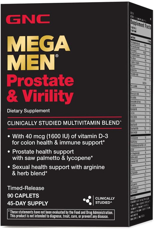 GNC Mega Men Prostate and Virility | Supports Optimal Sexual Health and Prostate Health | 90 Caplets SKINFUDGE® Clinic Lahore (Dermatologist / Skin Specialist)